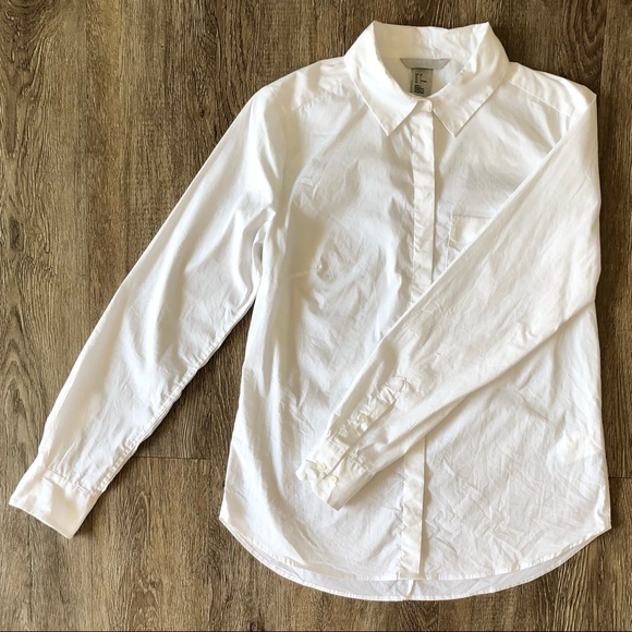 H&M White Button-Down Blouse - Picture 2 of 13
